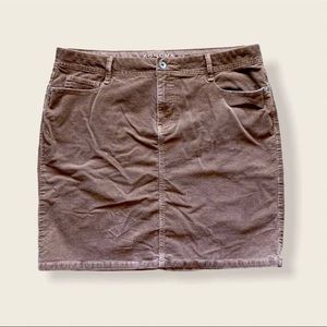 Sonoma Chocolate Brown Corduroy Skirt